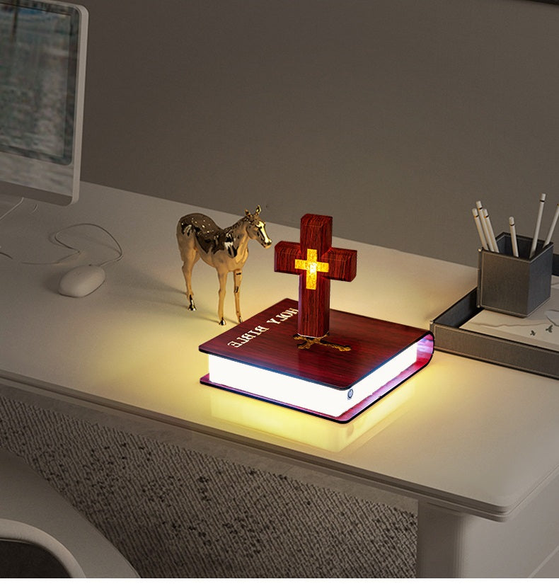 Personalized creative cross magnetic levitation night light ornaments for parents