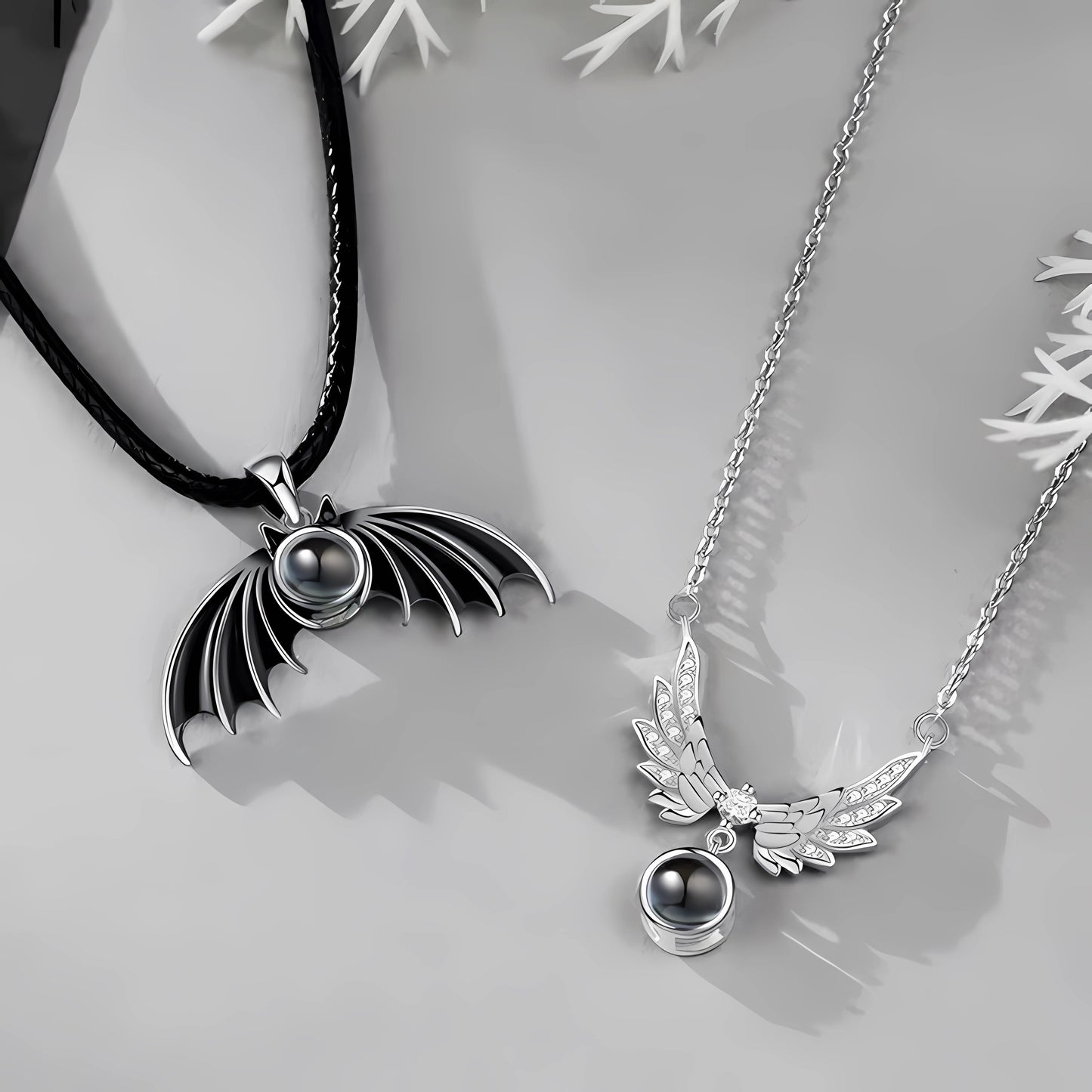 Silver Couple Customized Necklace