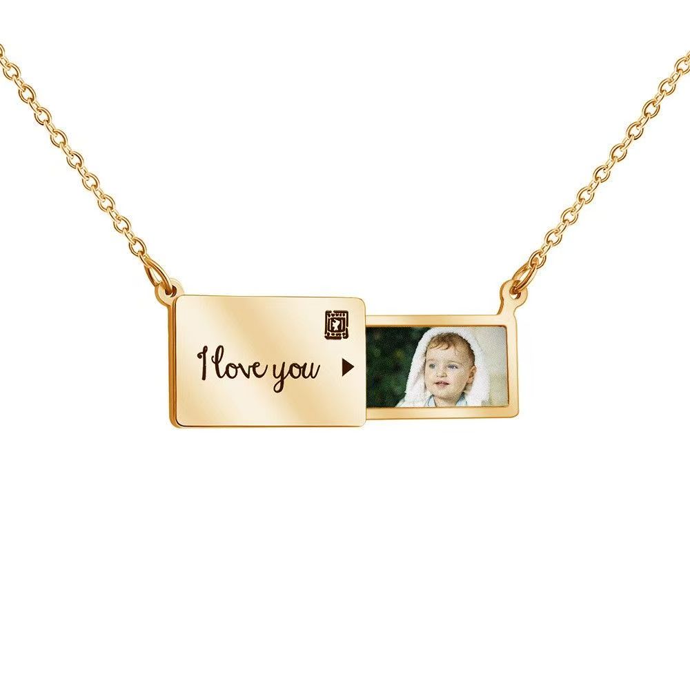 DIY couple photo album necklace
