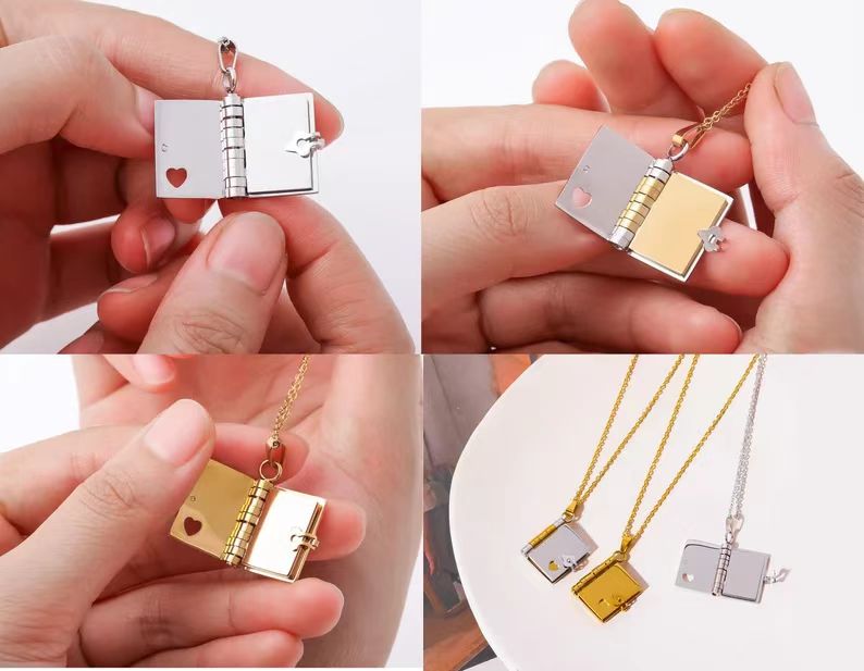 Customized Love Book Necklace