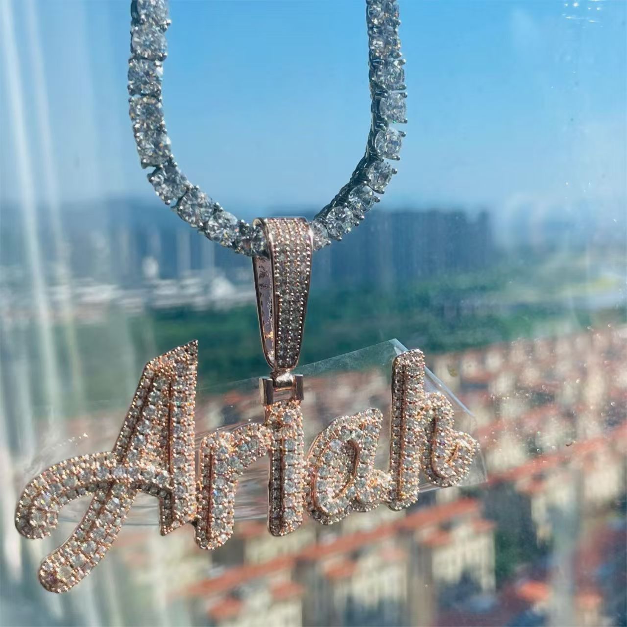 Personalized alphanumeric necklace