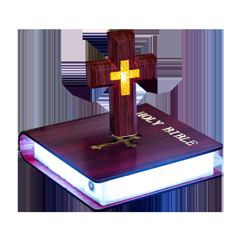 Personalized creative cross magnetic levitation night light ornaments for parents