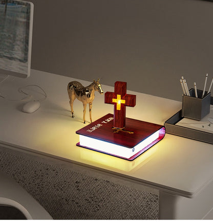 Personalized creative cross magnetic levitation night light ornaments for parents