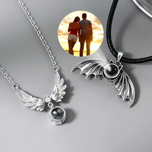 Silver Couple Customized Necklace