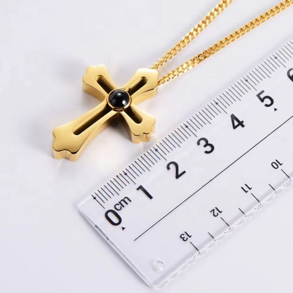 Personalized Cross Photo Necklace