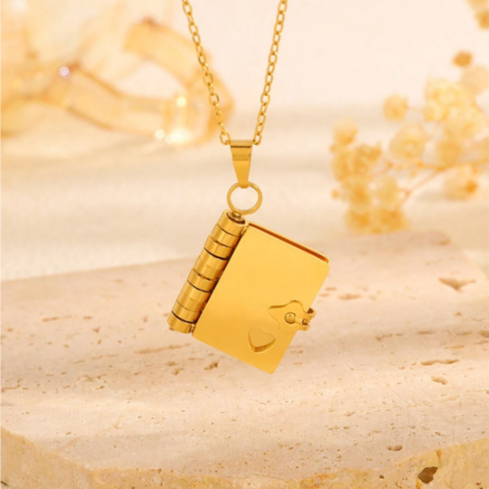 Customized Love Book Necklace