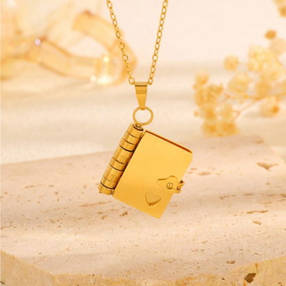 Customized Love Book Necklace