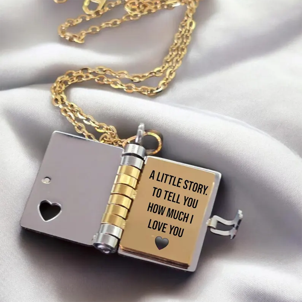 Customized Love Book Necklace