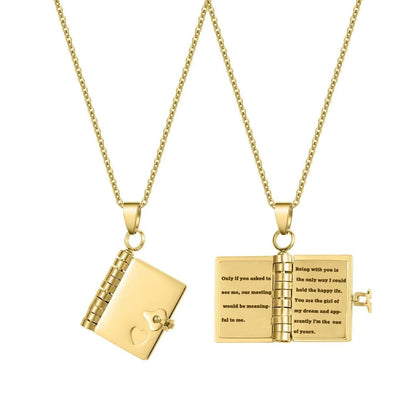 Customized Love Book Necklace