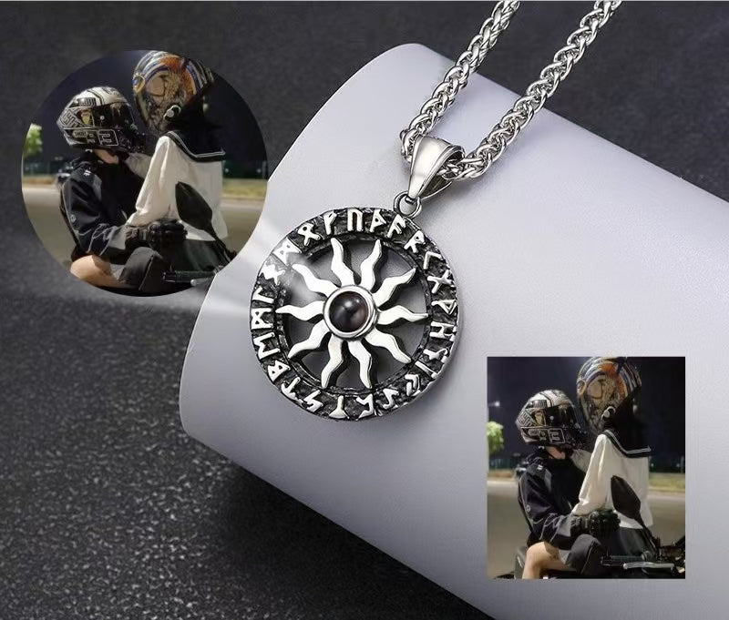 Private customized picture sun necklace