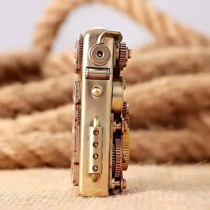 Steampunk Lighter Gear Linkage Mechanical Creative Pure Copper Kerosene Lighter Personality Men's Gift