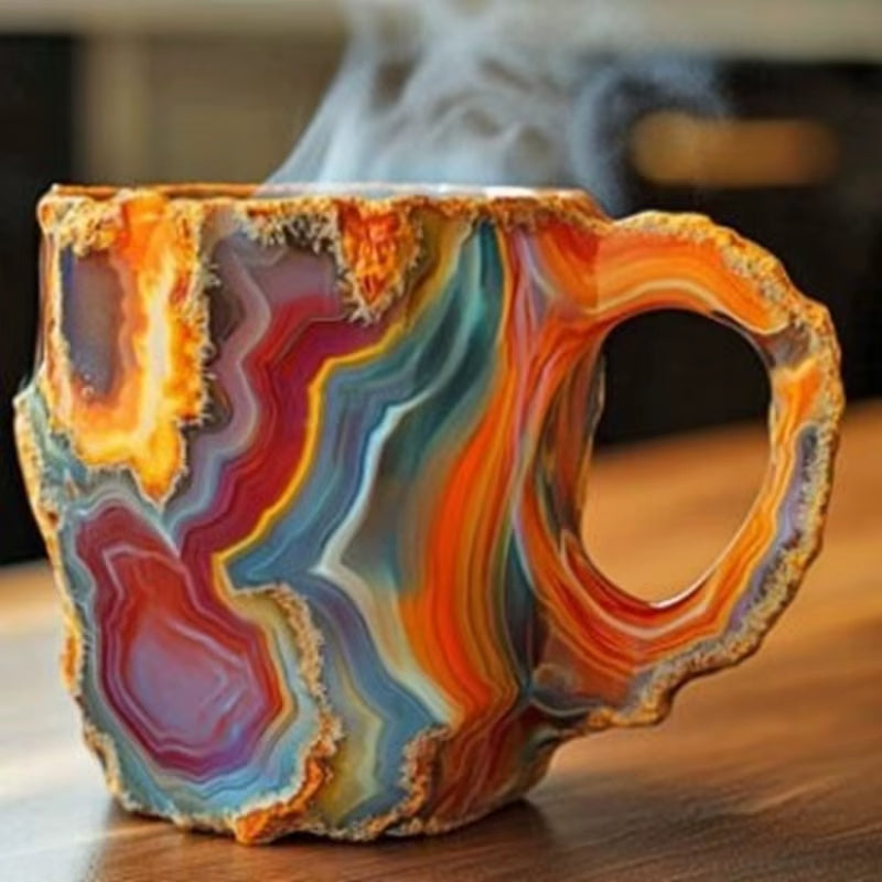 Multi-Colored Mineral Crystal Coffee Mug