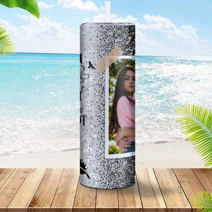 Customed Mom Photo Stainless Steel Insulated Water Cup With Plastic Lid&Straw Mother's Day Gift