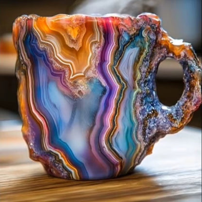 Multi-Colored Mineral Crystal Coffee Mug