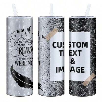 Customed Mom Photo Stainless Steel Insulated Water Cup With Plastic Lid&Straw Mother's Day Gift